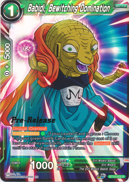 Babidi, Bewitching Domination (BT13-075) [Supreme Rivalry Prerelease Promos]
