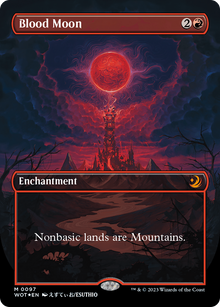 Blood Moon (Anime Borderless) (Confetti Foil) [Wilds of Eldraine: Enchanting Tales]