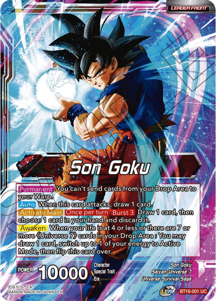 Son Goku // Son Goku, Supreme Warrior (BT16-001) [Realm of the Gods Prerelease Promos]