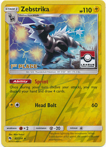 Zebstrika (82/214) (League Promo 1st Place) [Sun & Moon: Lost Thunder]