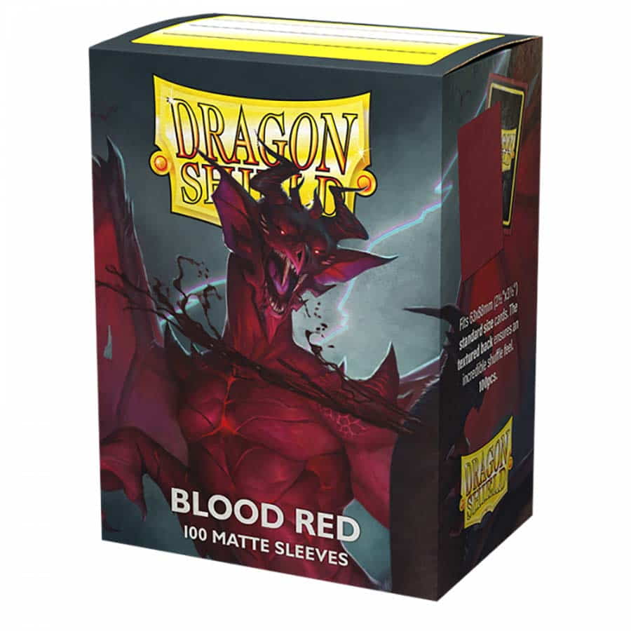 DRAGON SHIELD SLEEVES: MATTE BLOOD RED (BOX OF 100)