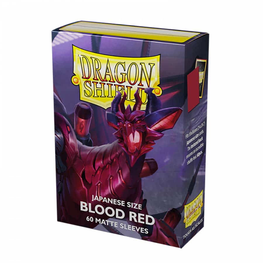 Dragon Shield Matte DUAL Sleeve: Japanese - 'Blood Red' 60ct