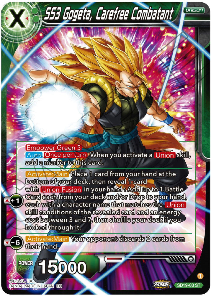 SS3 Gogeta, Carefree Combatant (SD19-03) [Dawn of the Z-Legends]