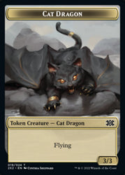 Cat Dragon // Soldier Double-Sided Token [Double Masters 2022 Tokens]
