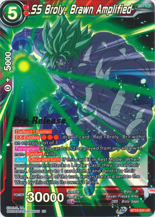 SS Broly, Brawn Amplified (BT13-024) [Supreme Rivalry Prerelease Promos]