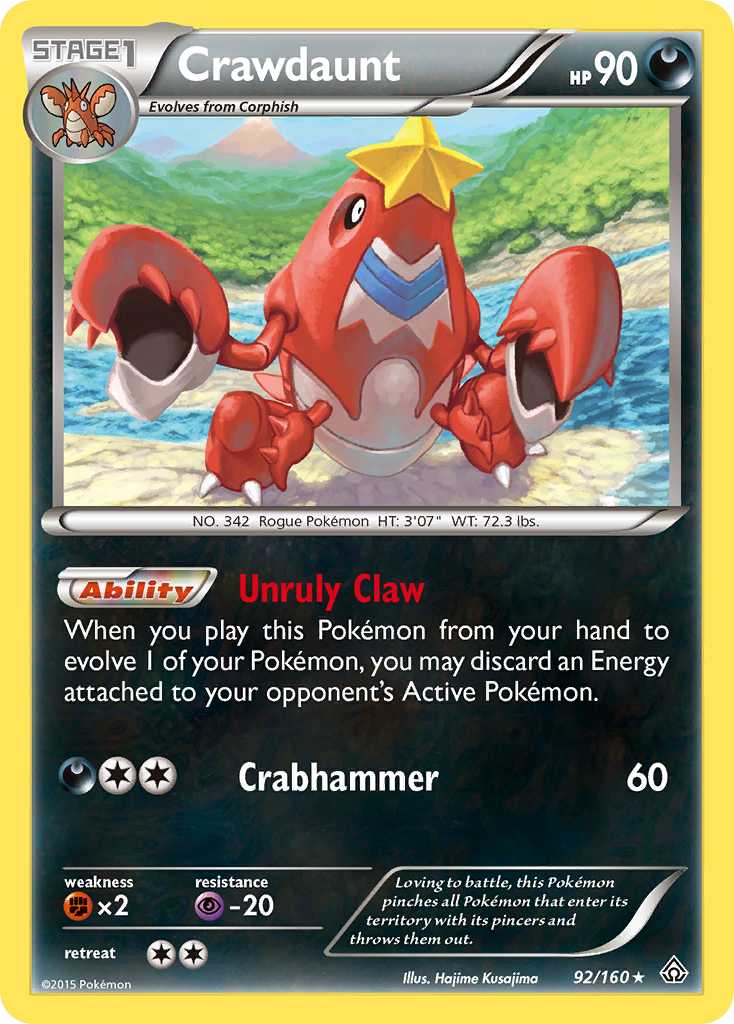 Crawdaunt (92/160) [XY: Primal Clash]