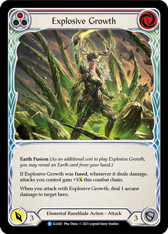 Explosive Growth (Red) [ELE067] (Tales of Aria)  1st Edition Rainbow Foil