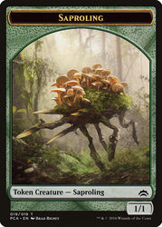 Dragon // Saproling Double-Sided Token [Planechase Anthology Tokens]