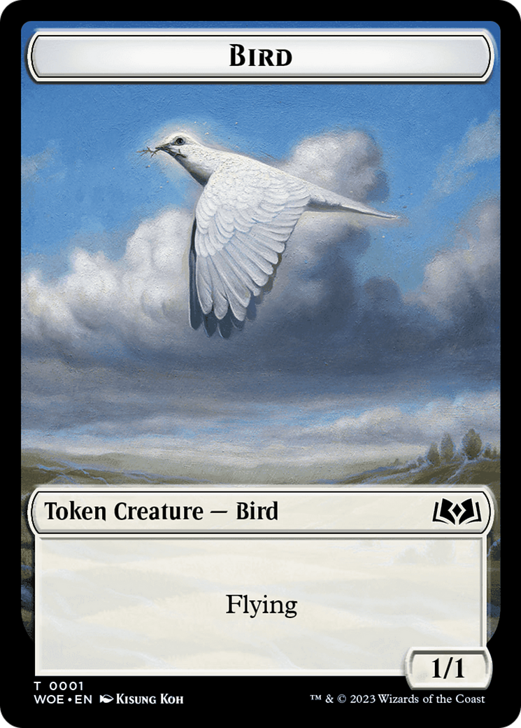 Bird // Food (0012) Double-Sided Token [Wilds of Eldraine Tokens]