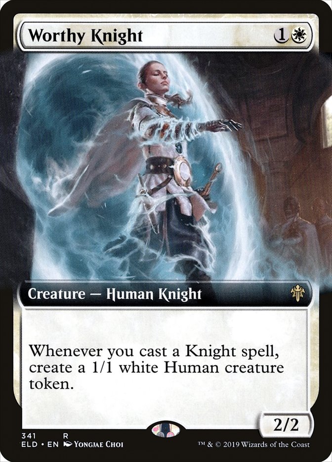 Worthy Knight (Extended Art) [Throne of Eldraine]
