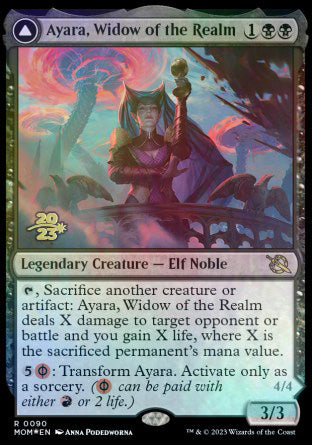 Ayara, Widow of the Realm // Ayara, Furnace Queen [March of the Machine Prerelease Promos]