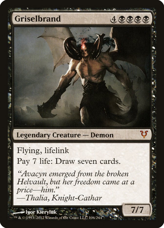avacyn mtg cards Griselbrand [Avacyn Restored] Heavily Played