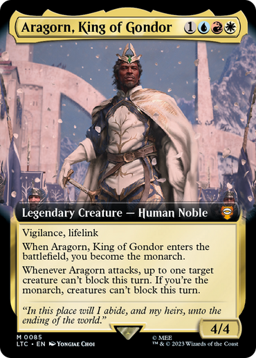Aragorn, King of Gondor (Extended Art) [The Lord of the Rings: Tales of Middle-Earth Commander]