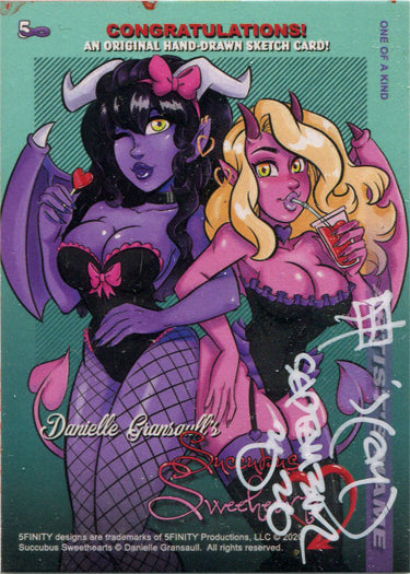 Succubus Sweethearts 5finity 2020 Sketch Card by (j)ay