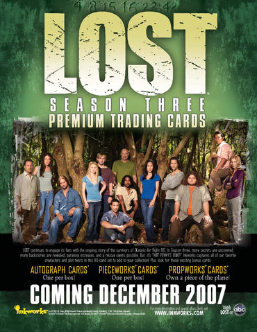 Lost Season 3 Trading Card Binder Album with Sell Sheet