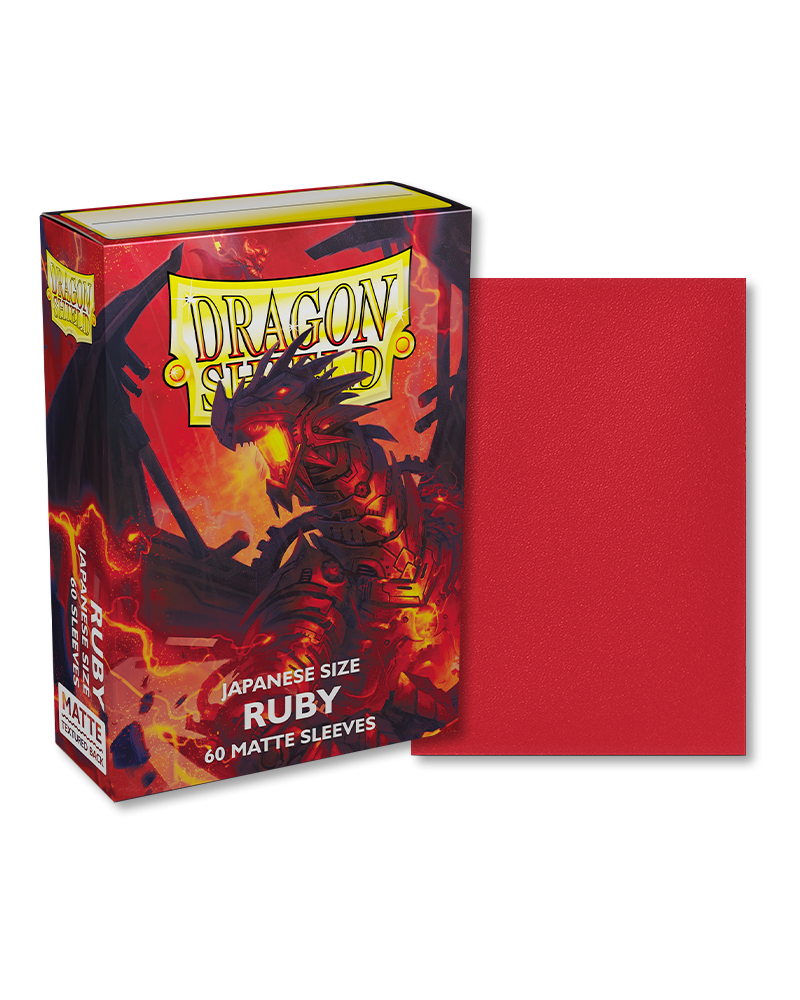 Dragon Shield Japanese Sized Sleeves -  Ruby 60ct