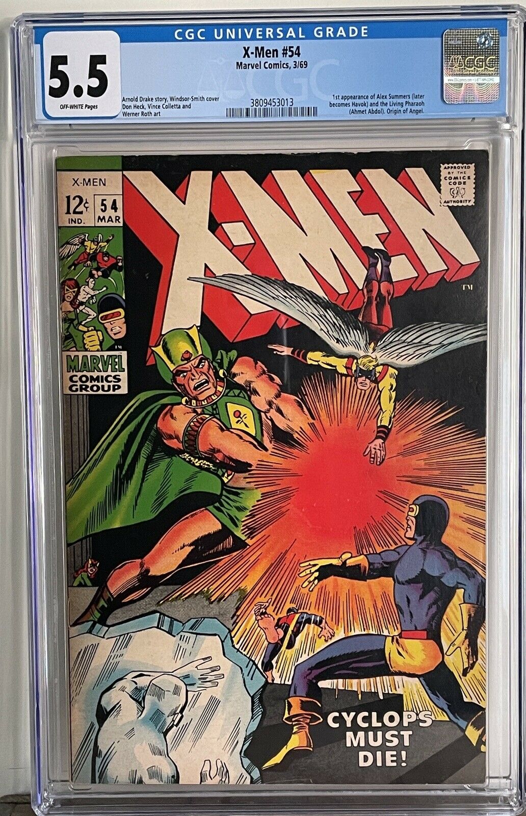 X-Men (1st series) 54 Graded CGC 5.5 1st Alex Summers & Living Pharaoh 1969