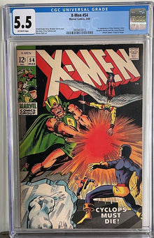 X-Men (1st series) 54 Graded CGC 5.5 1st Alex Summers & Living Pharaoh 1969