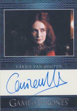 Game of Thrones Season Three Autograph Card Carice van Houten as Melissandre